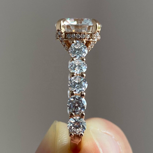 แหวนเพชรโมอิส2.50กะรัตที่ขายดีที่สุดแหวนแบบกลมแหวนหมั้นของแท้เครื่องประดับแหวนทองคำสีเหลือง18K แหวนนิรันดร์ - Product Image 4