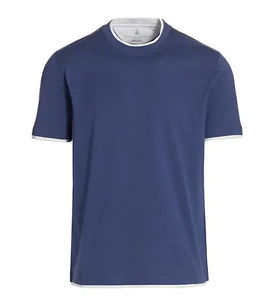 Camisetas de Manga Corta para Hombre, 100% Algodón, Estampadas, Talla Grande, Cuello con Ribete en Contraste, Bolsillo en el Pecho, Diseño de Logotipo Personalizado, OEM, Estilo Urbano - Product Image 5