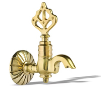 Robinet de bain en laiton de style ottoman traditionnel, robinet de hammam en cuivre pour lavabo de salle de bain, fabriqué en Turquie