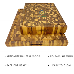 Tablas de Cortar Rectangulares Pequeñas de Madera de Teca Ecológica de Alta Calidad, Personalizables, Antideslizantes, Duraderas, Fáciles de Manejar y Limpiar - Product Image 5