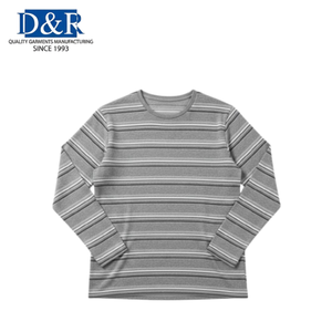 T-shirt en tricot gaufré pour homme, best-seller, vêtement décontracté, fabrication OEM malaisienne, tissu thermique texturé, manches longues, pour l'hiver, à superposer - Product Image 5