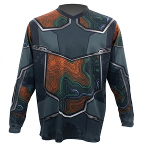 เสื้อเจอร์ซีย์เพ้นท์บอลแขนยาวลายพรางสำหรับผู้ชาย ขายดี สามารถใส่กลับด้านได้ เหมาะสำหรับการล่าสัตว์และเล่นเพ้นท์บอล - มีจำหน่ายในราคา OEM - Product Image 1