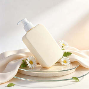 Nouvelle pompe pulvérisatrice pour nettoyant visage et lotion corporelle - Bouteille carrée plate en PE de 400 ml avec impression sérigraphique - Product Image 1