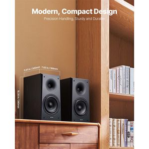 Altoparlanti Stereo Passivi da Scaffale 300W con Woofer da 6,5 Pollici e Tweeter da 1 Pollice, Griglia Rimovibile 55Hz-20KHz - Product Image 5