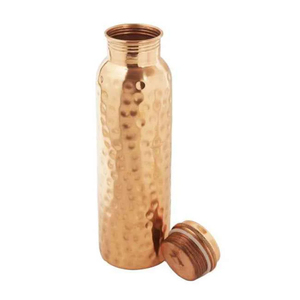 Handcrafted Honeycomb Textured Pure Copper Water Bottle Bulk Wholesale Premium Quality Indian Artisan <b>Drinkware</b> For Home - Product Image 6