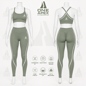 Women Scrunch Butt Yoga Set Cross Back Sports Bra High Waist Compression Leggings Activewear Set - Product Image 6