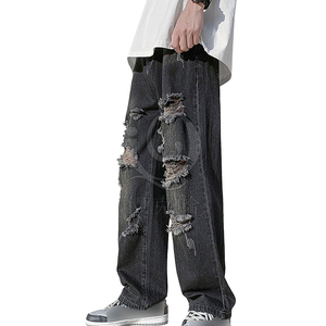 Wholesale Price Men Denim Jeans <b>Pant</b> New Arrival Baggy Jeans Casual Wear Straight Harem Denim <b>Pants</b> OEM Serviced - Product Image 1