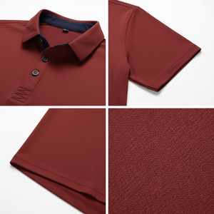 เสื้อโปโลผู้ชายผ้าฝ้าย 260 GSM ทรงปกติ แขนสั้น แฟชั่น นุ่ม ระบายอากาศดี คอวี แห้งเร็ว รับผลิตแบบ OEM/ODM - Product Image 5