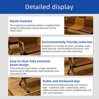 Chaises d'attente modernes pour hôpitaux, 1 à 5 places, en métal et PU, pour aéroports, réceptions, banques, gares routières et salles d'attente de parcs