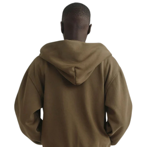 Sweat à capuche zippé intégral surdimensionné en molleton de coton épais pour homme, style streetwear, OEM ODM, vente en gros - Product Image 4