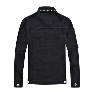 Veste en jean vintage personnalisée avec logo pour homme, en coton délavé, style streetwear décontracté pour l'hiver - Product Image 2