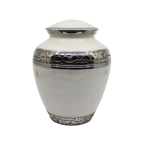 Elegantes Urnas Decorativas de Aluminio Azul Océano para Cenizas Humanas Adultas, Urna Floral Artesanal al por Mayor - Product Image 3