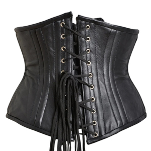 Robe Corset Moulante en Similicuir Noir Sans Manches Sexy pour Club, Taille Naturelle, Tenue Adulte - Product Image 4