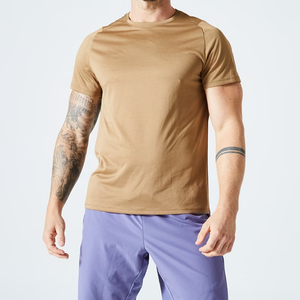 Camiseta de Punto para Hombre, Cuello Redondo, Color Sólido, Manga Corta, Corte Ajustado, Casual, Largo Regular, Secado Rápido, Manga Raglán, Poliéster Jersey - Product Image 1