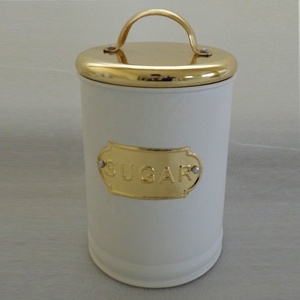 Small Sugar Canister <b>Jar</b> Kitchen Storage Box for Tea Coffee Sugar Pasta Cake <b>Cookie</b> Biscuit Sweets Bread Storage Box - Product Image 1