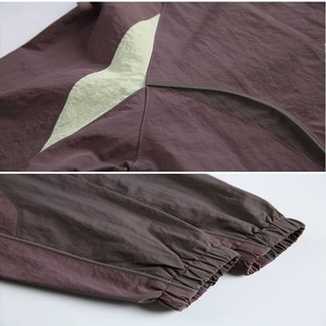 Unisex Color Blocking <b>Racer</b> <b>Jacket</b> Stand Collar Zipper Closure Sporty Style Breathable Lightweight Waterproof Windproof - Product Image 2