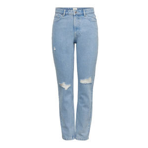 Jean en denim coupe bootcut affinée pour femme, design personnalisé, respirant, idéal pour l'été - Product Image 2