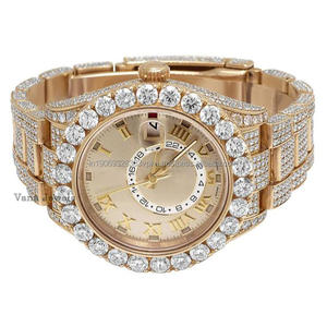 Offre en gros : Montre-bracelet mécanique pour homme en acier inoxydable 41 mm, logo personnalisé, style hip-hop, analogique, luxe, antique, étanche 100 bars - Product Image 2