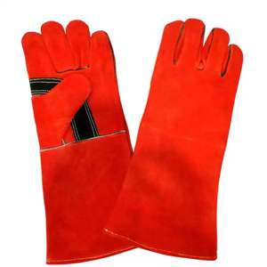 Gants de soudage en cuir de vachette pleine fleur, haute performance, renforcés, résistants à l'abrasion, pour le barbecue et la sécurité au travail - Product Image 1