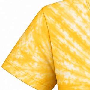 T-shirt personnalisé pour femme, tie-dye, coupe ample, décontracté, imprimé, vêtements de mode streetwear d'été - Product Image 5