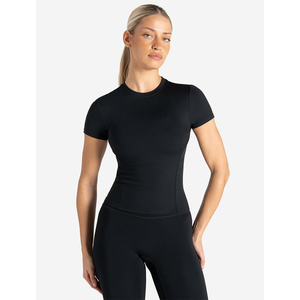 เสื้อยืดผู้หญิงมาใหม่ พิมพ์โลโก้ได้ตามต้องการ ดีไซน์ทันสมัย ระบายอากาศได้ดี เสื้อยืดแขนสั้นผ้าฝ้ายสำหรับผู้หญิง - Product Image 1