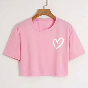 T-shirt court et ample pour femme 2026 au design épuré, en matière douce et pour un look quotidien élégant - Product Image 1