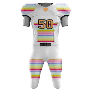 Venta al por mayor sublimación de fútbol americano Jersey personalizado equipo de práctica y juego de malla uniformes 2025 - Product Image 5