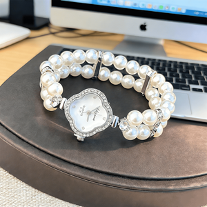 Montre pour femme en alliage minimaliste de luxe avec mouvement à quartz, bracelet élastique, affichage tendance, montre-bracelet pour femme - Product Image 6