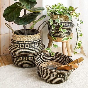 Multifunctional seagrass <b>storage</b> <b>baskets</b> direct from producer natural straw sea grass <b>basket</b> - Product Image 6