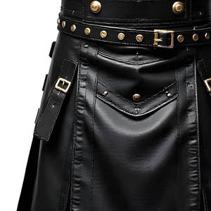 Kilt Gladiador de Piel Sintética Hecho a Mano con Estampado en Relieve y Digital para Hombre, Estilo Gótico Steampunk, Cosplay 2026 - Product Image 4