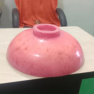 Bol à salade en polyrésine à motif marbré personnalisé pour la maison moderne, l'hôtel, le restaurant, la restauration et les accessoires de service en gros - Product Image 3