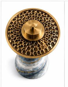 Marble <b>Bakhoor</b> Burner Gold Arabic <b>Oud</b> Luxury Incense Burner Eco-friendly Handmade Aromatic Charcoal Incense Holder Honeycomb - Product Image 3