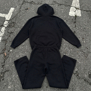 Pantalones de chándal de invierno para hombre al por mayor, 100% algodón, forro polar de 500 GSM, transpirables, estilo jogger, desgastados, de corte holgado - Product Image 2