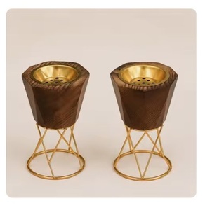 Quemador de Bakhoor Metálico al por Mayor, Difusor de Aroma y Fragancia, Quemador de Incienso de Metal y Madera - Product Image 6