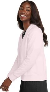 <b>Women's</b> <b>Pink</b> Zip Up <b>Hoodie</b> Solid Color Long Sleeve Full Zip Sweatshirt Casual Unlined Pullover - Product Image 6