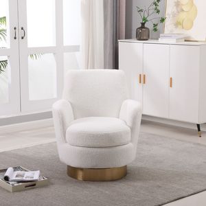 Poltrona Girevole Teddy, Comoda Sedia da Lettura per Soggiorno e Camera da Letto, Poltrona con Braccioli - Product Image 1