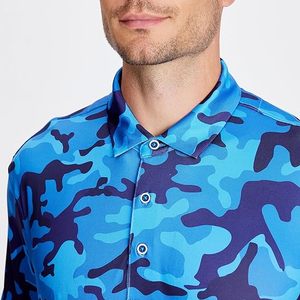T-shirts pour hommes en tricot personnalisés à manches courtes style camouflage, coupe ajustée décontractée, patchwork de couleurs contrastées - Product Image 5