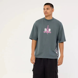 Hot Sale Men Drop Shoulder Boxy Graphic Tee Oversized Short Sleeve Breathable Cotton Casual Daily Wear Loose Top top mens - Product Image 1