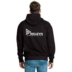 Sweat-shirt à capuche zippé noir pour homme en molleton de coton, coupe classique, décontracté, avec logo imprimé sur le devant, vêtements de sport - Product Image 5