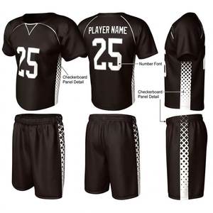 Ensemble de shorts de basket-ball personnalisés pour hommes, noir, impression par sublimation, polyester respirant, uniforme, vêtements de sport pour adultes - Product Image 4