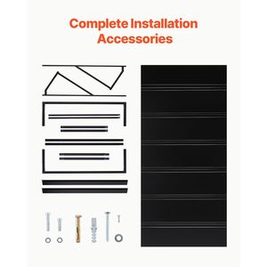 กันสาดโลหะติดตั้งภายนอกขนาด 80 x 36 นิ้ว พร้อมโครงเหล็กสามเหลี่ยมที่มั่นคง สำหรับหน้าต่างและประตู ป้องกันฝน หิมะ และแสงแดด - Product Image 5