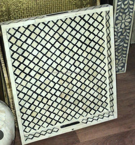 ถาดเสิร์ฟกระดูกลายดอกไม้จากอินเดียที่กำหนดขนาดเองสำหรับใช้ในบ้านสินค้ายอดนิยมสำหรับ2024 - Product Image 1