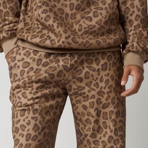 Leopard Print Wide Leg Pants Men <b>Elastic</b> <b>Waist</b> Casual Loose Fit Polyester <b>Trousers</b> Autumn Style <b>With</b> Pockets - Product Image 5
