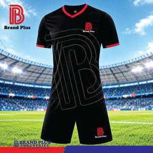 เสื้อฟุตบอลยูนิเซ็กซ์ Brand Plus ชุดฟุตบอลสำหรับผู้ใหญ่ แบบสั่งทำได้ ชุดฝึกซ้อมเปล่า พิมพ์ชื่อและหมายเลข OEM ระบายอากาศได้ดี - Product Image 3