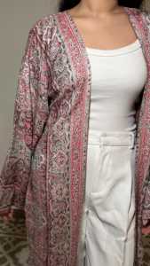 Abaya de Dubái de Cachemira Pashmina, Larga hasta el Suelo, Casual, con Cintura Natural y Diamantes - Product Image 3