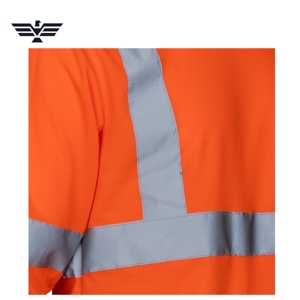 Custom Hi Vis Polyester Breathable Long Sleeve Safety Hoodie Reflective Tape <b>Work</b> Shirt <b>Construction</b> PPE OEM Manufacturer - Product Image 5