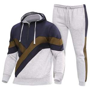 Conjunto de Chándal con Capucha para Hombre, Sudadera con Cierre Parcial, Pantalones Jogger, Logotipo Personalizado, Fabricante Mayorista de Ropa Urbana OEM ODM - Product Image 5