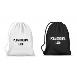 Sac à cordon pliable écologique personnalisé avec logo promotionnel, sac de sport en polyester réutilisable, sac cadeau, sac à dos à cordon pour le sport - Product Image 1
