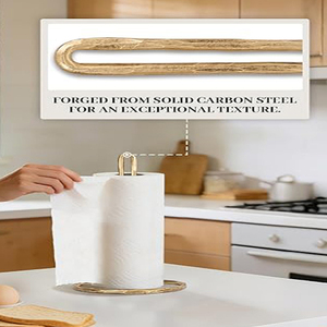 Paper Towel Holder Countertop Hand Forged Solid Paper Towel Stand for Kitchen Bathroom <b>Sink</b> Dining Table & Vintage Roll Holders - Product Image 3