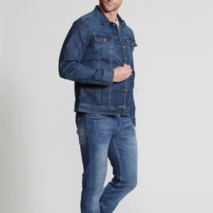 Veste en jean pour homme à porter au quotidien, tissu en jean robuste, coupe ample, décontractée, manches longues, vêtement de mode, veste en jean élégante pour homme - Product Image 5